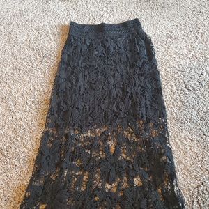 Lace long skirt